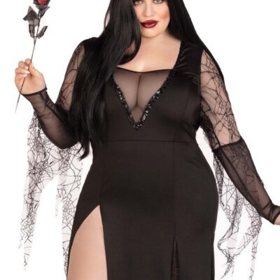 Plus Size 1 Pc Spooky Beauty Costume by Leg Avenue — themed Halloween lingerie costume