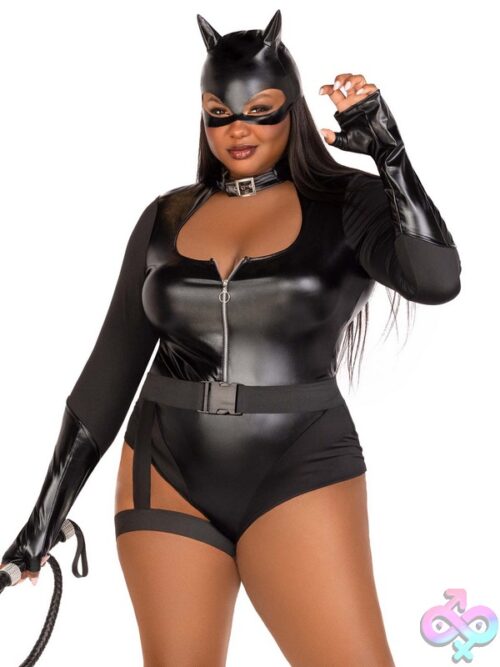 Plus Size 3 Pc Fierce Feline Costume