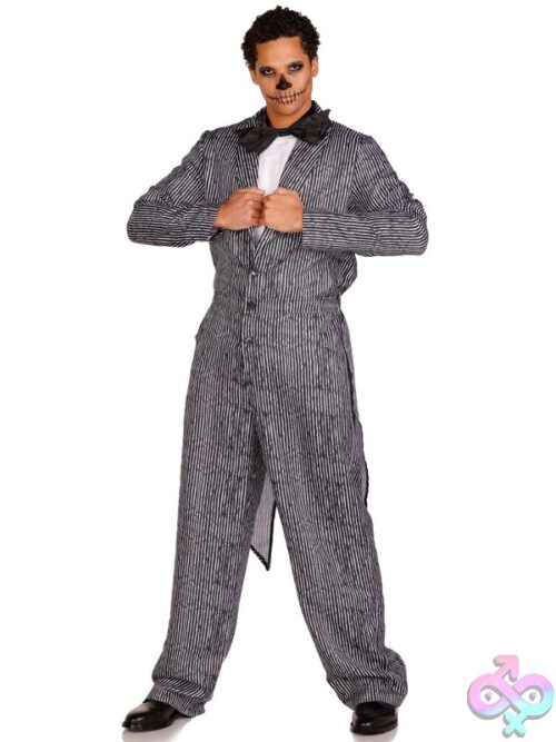 Mens 2 Pc Pinstriped Tux Costume