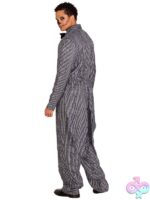 Mens 2 Pc Pinstriped Tux Costume