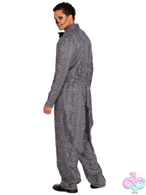 Mens 2 Pc Pinstriped Tux Costume