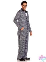 Mens 2 Pc Pinstriped Tux Costume