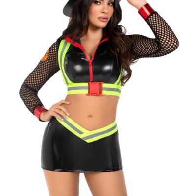 Firefighter Costume 3 Piece Five Alarm Set by Leg Avenue