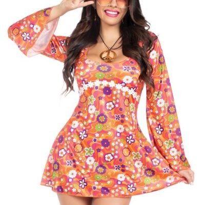 6 Piece Hippie Chick Costume by Leg Avenue — chick costume for women
