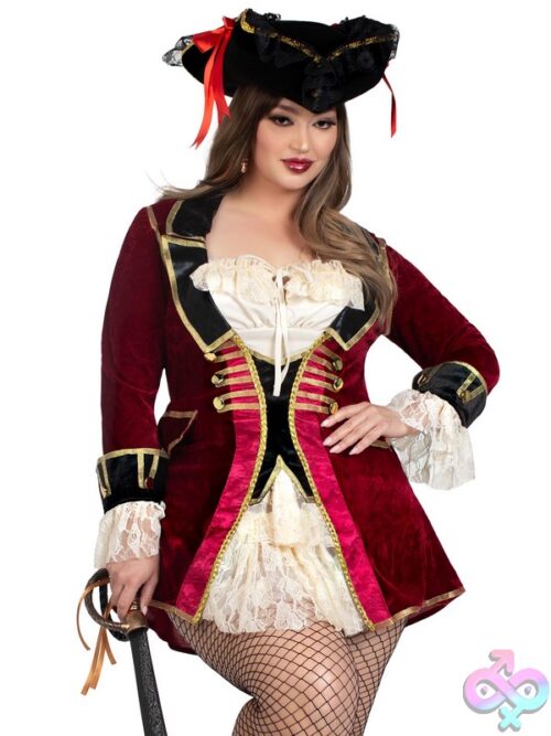 Plus Size Pc Captivating Pirate Captain Costume By Leg Avenue — Bold Themed Costume Lingerie