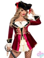 Captivating Pirate Captain Costume 1 Piece by Leg Avenue