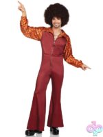 Mens 1 Pc Disco Leisure Suit Costume