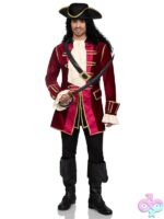 Mens 4 Pc Pirate Captain Costume