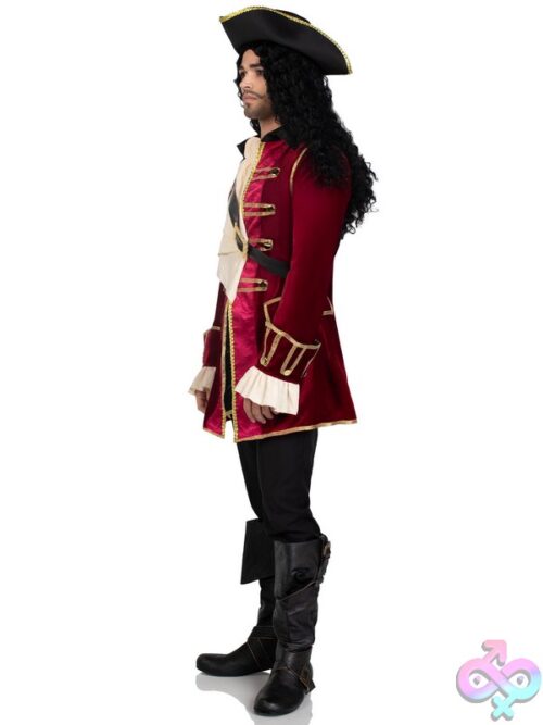 Mens 4 Pc Pirate Captain Costume