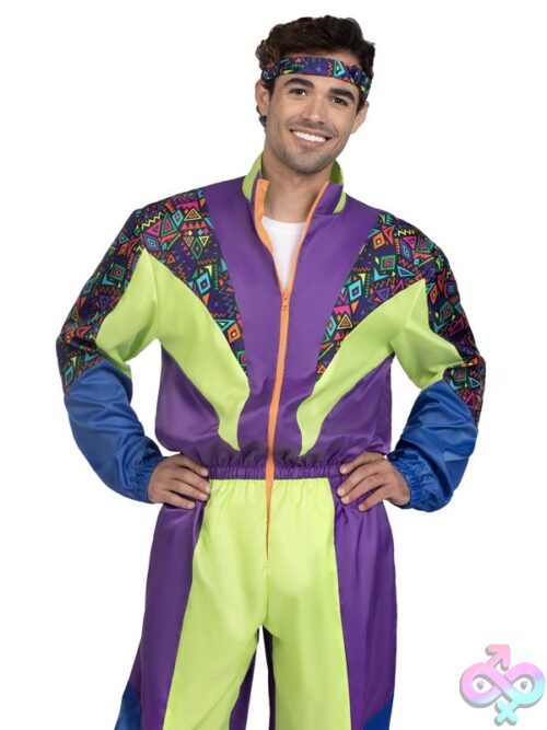Men S 2 Pc Retro 80S Tracksuit Costume