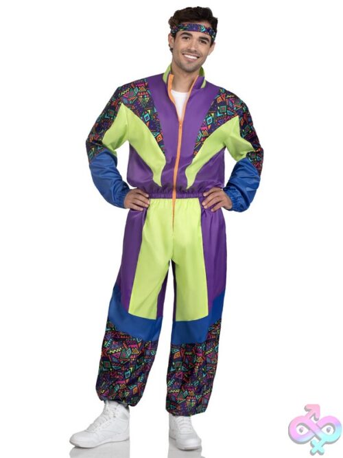 Men S 2 Pc Retro 80S Tracksuit Costume