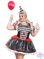 Plus Size PC Darling Harlequin Costume by Leg Avenue — full look front view