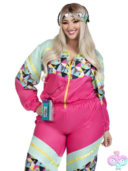 Plus Size 2 Pc Totally 80S Tracksuit Costume