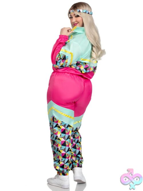 Plus Size 2 Pc Totally 80S Tracksuit Costume