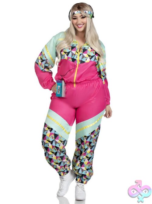 Plus Size 2 Pc Totally 80S Tracksuit Costume