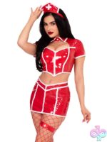 4 Piece Red Alert Nurse Costume