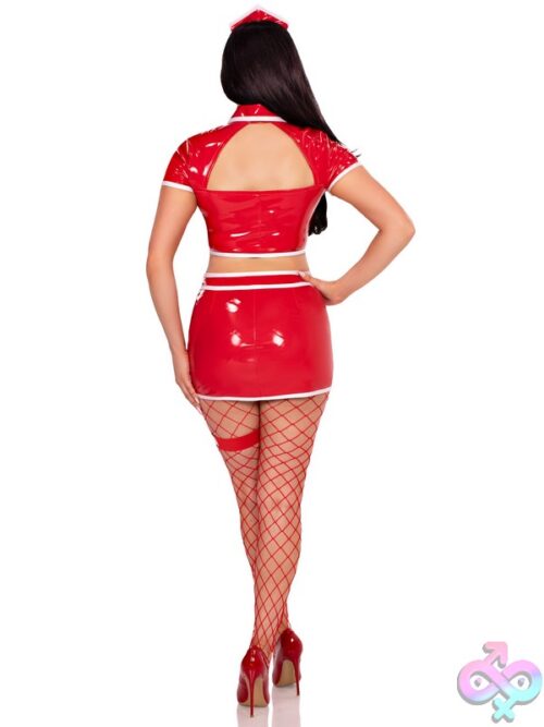 4 Piece Red Alert Nurse Costume