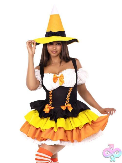 2 Piece Candy Corn Witch Costume