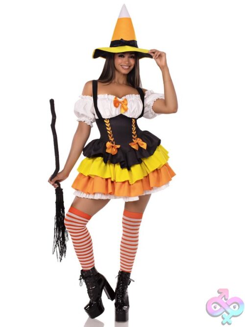 2 Piece Candy Corn Witch Costume
