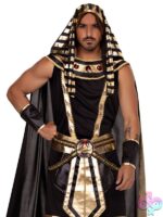 Mens 6 Pc Pharaoh Costume by Leg Avenue — full pharaoh costume set