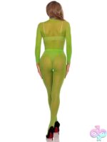 2 Piece Snap Crotch Sheer Bodysuit and Matching Tights