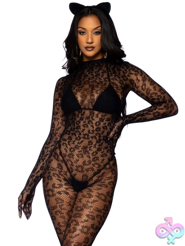 Discreet-Toys-Leg-Avenue-Costume-89891_001_001 Gloved Catsuit Seamless Leopard Net By Leg Avenue