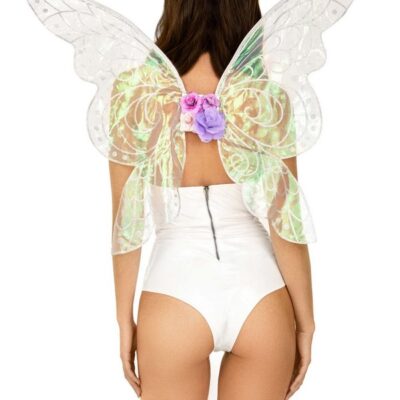 Iridescent Glitter Fairy Wings Flower Accent by Leg Avenue