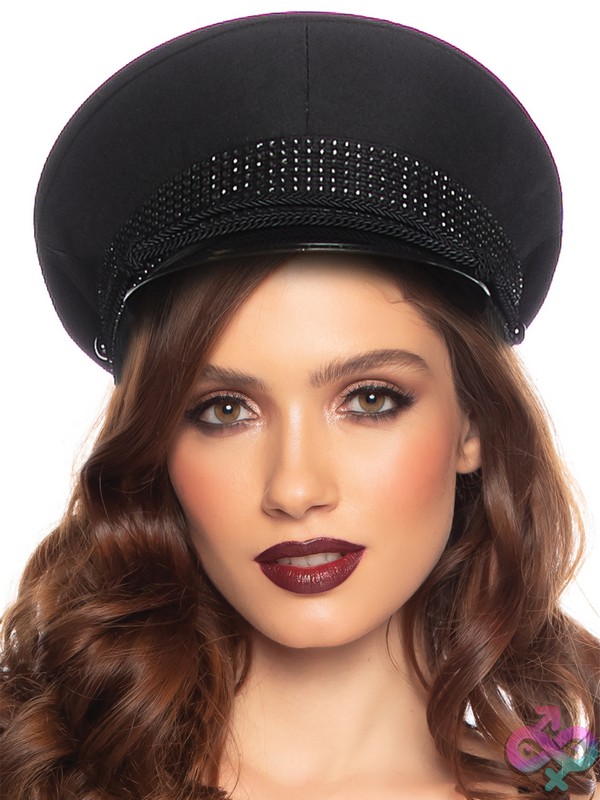 Discreet-Toys-Leg-Avenue-Costume-A2037_01_001 Deluxe Officer Hat By Leg Avenue — Costume Themed Hat For Lingerie Play