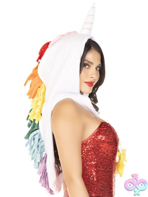 Fleece Unicorn Hood Star Ties