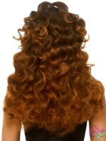 24 Long Curly Wispy Bang Wig Half Up Pony