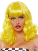 16 Retro Bang Curly Wig by Leg Avenue — curly wig for costume and lingerie play