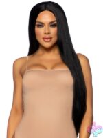 33 Long Straight Center Part Wig by Leg Avenue — center part wig full length view