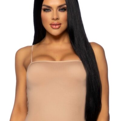 33 Long Straight Center Part Wig by Leg Avenue — center part wig full length view