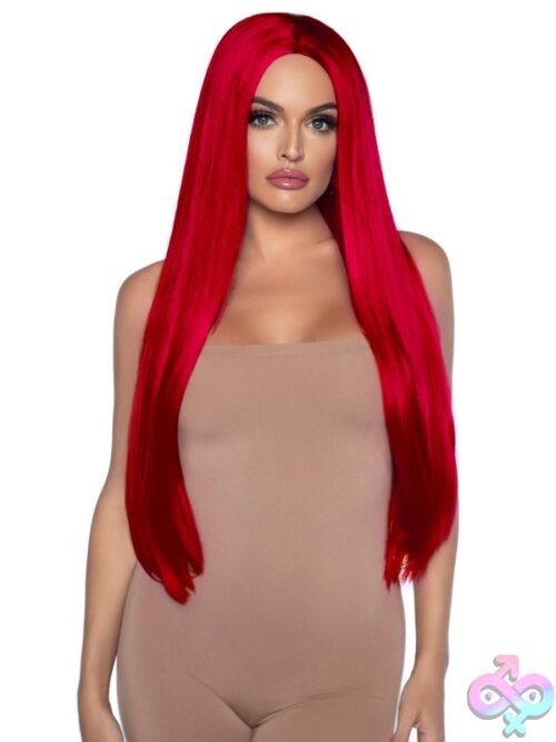 33 Long Straight Center Part Wig