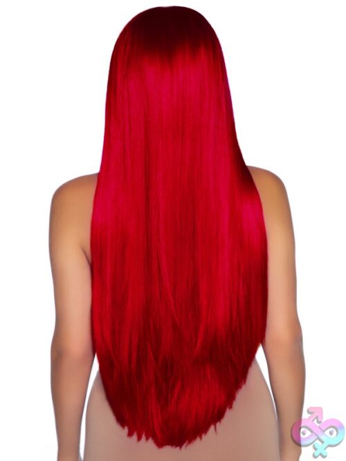 33 Long Straight Center Part Wig