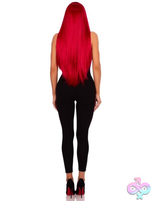 33 Long Straight Center Part Wig