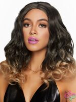 Curly Ombre Long Bob Wig 18 Inch by Leg Avenue