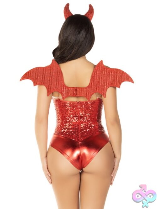 2 Piece Rhinestone Devil Costume Kit