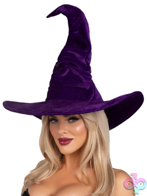 Velvet Ruched Witch Hat