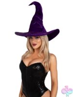 Velvet Ruched Witch Hat