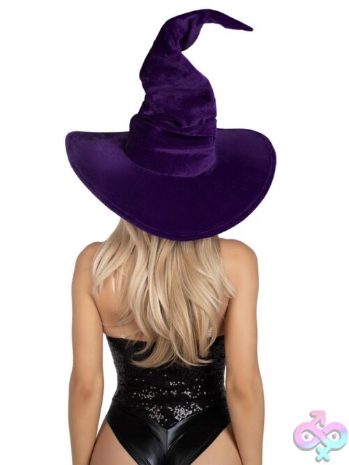 Velvet Ruched Witch Hat