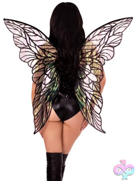 Iridescent Strapless Fairy Wings by Leg Avenue — shimmering fantasy lingerie accessory