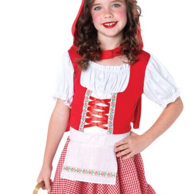 Girl S 2 Pc Lil Miss Red Costume by Leg Avenue — red costume front view