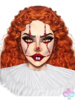 Clown Face Jewels Sticker