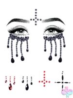 Possessed Face Jewels Sticker by Leg Avenue — bold accessory sticker for lingerie and creative styling