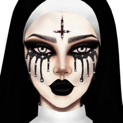 Possessed Face Jewels Sticker