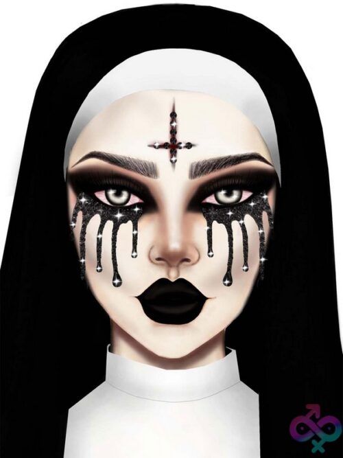 Possessed Face Jewels Sticker