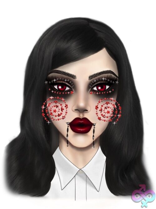 Puppet Face Jewels Sticker