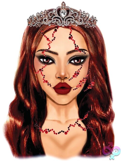 Bloody Face Jewels Sticker