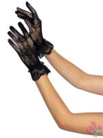 Stretch Lace Wrist Length Gloves by Leg Avenue — delicate lace accessory for lingerie looks